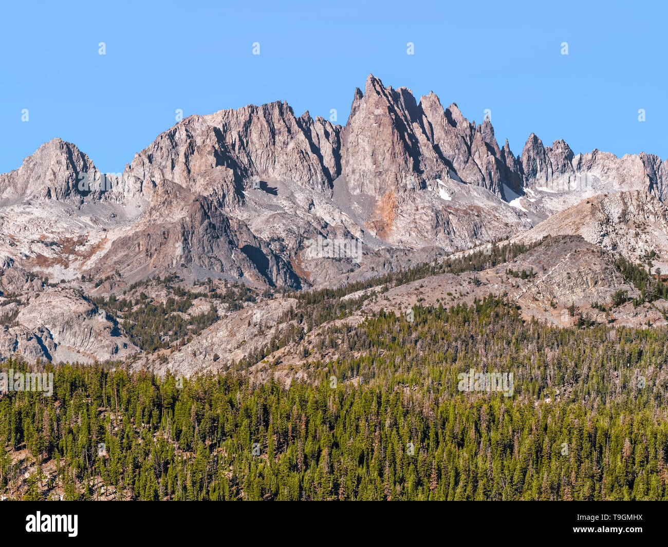 Dramatische Berglandschaft der Hohen Sierras in Kalifornien Stockfoto