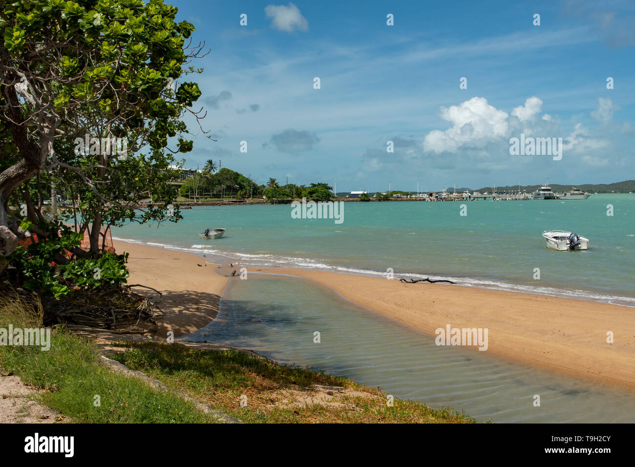 Die Stadt Strand auf Thursday Island Stockfoto