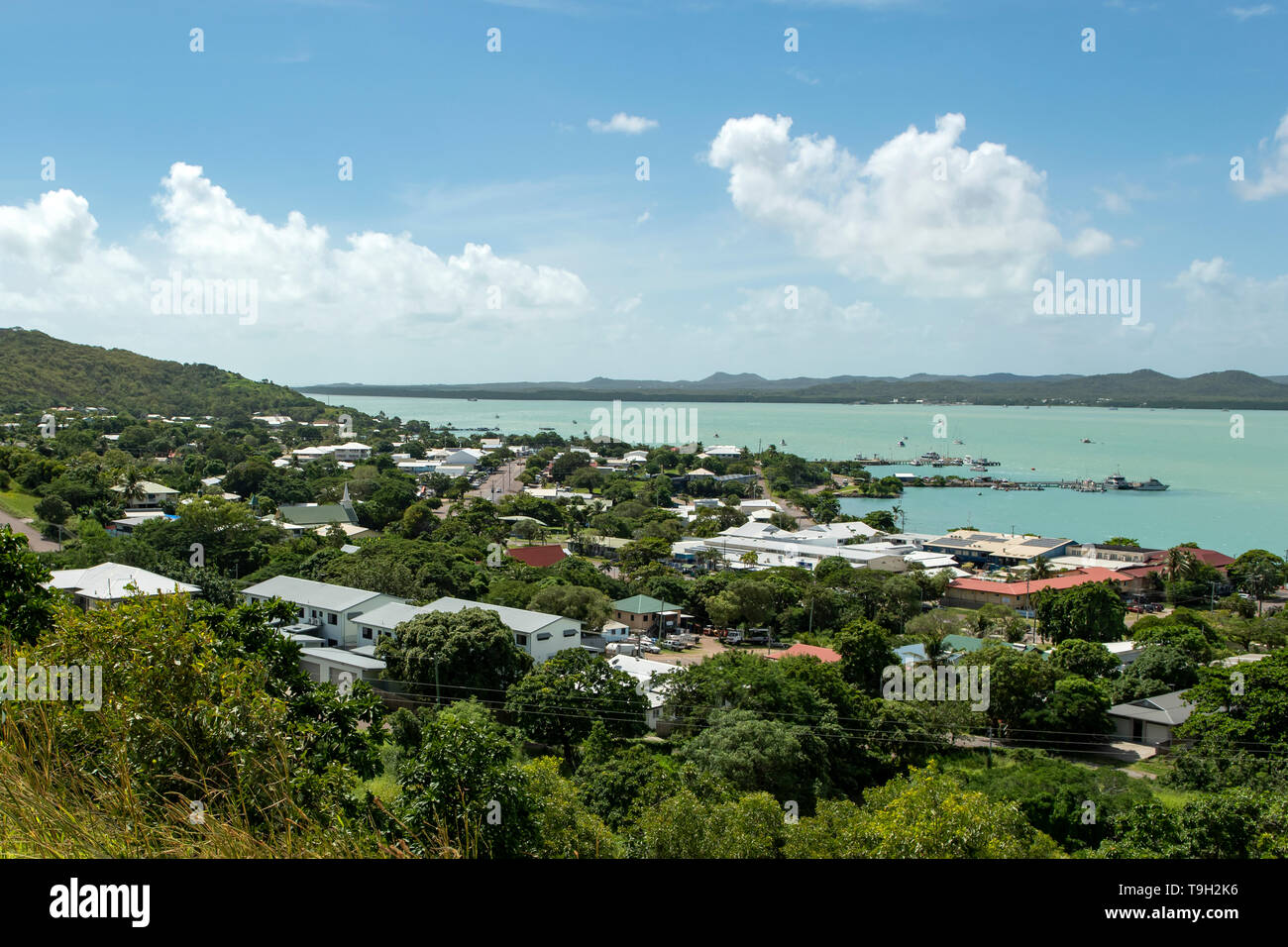 Die Stadt auf Thursday Island Stockfoto