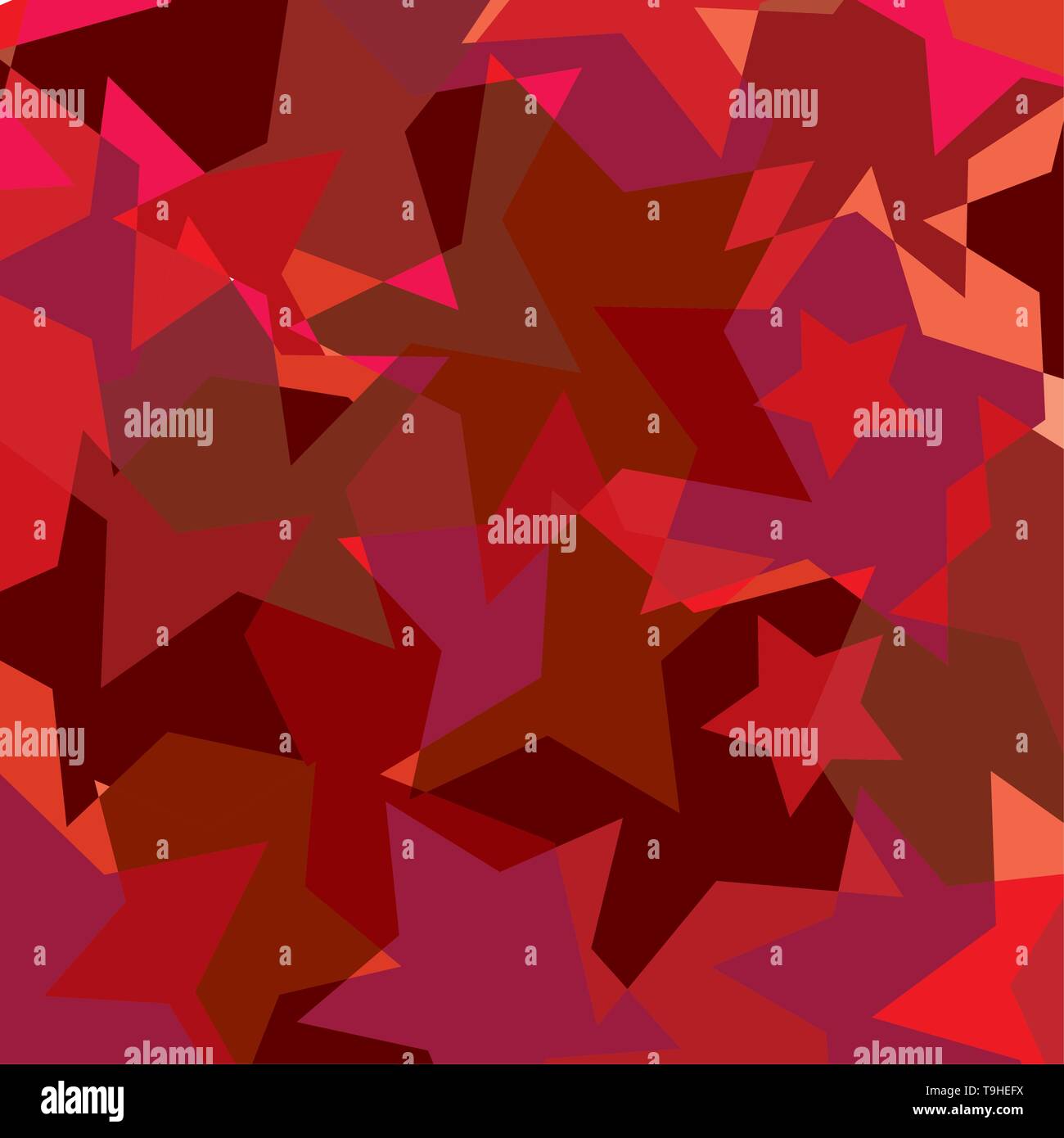 Red Stars abstract Dekorative bunte Vektor Hintergrund Muster. Stock Vektor