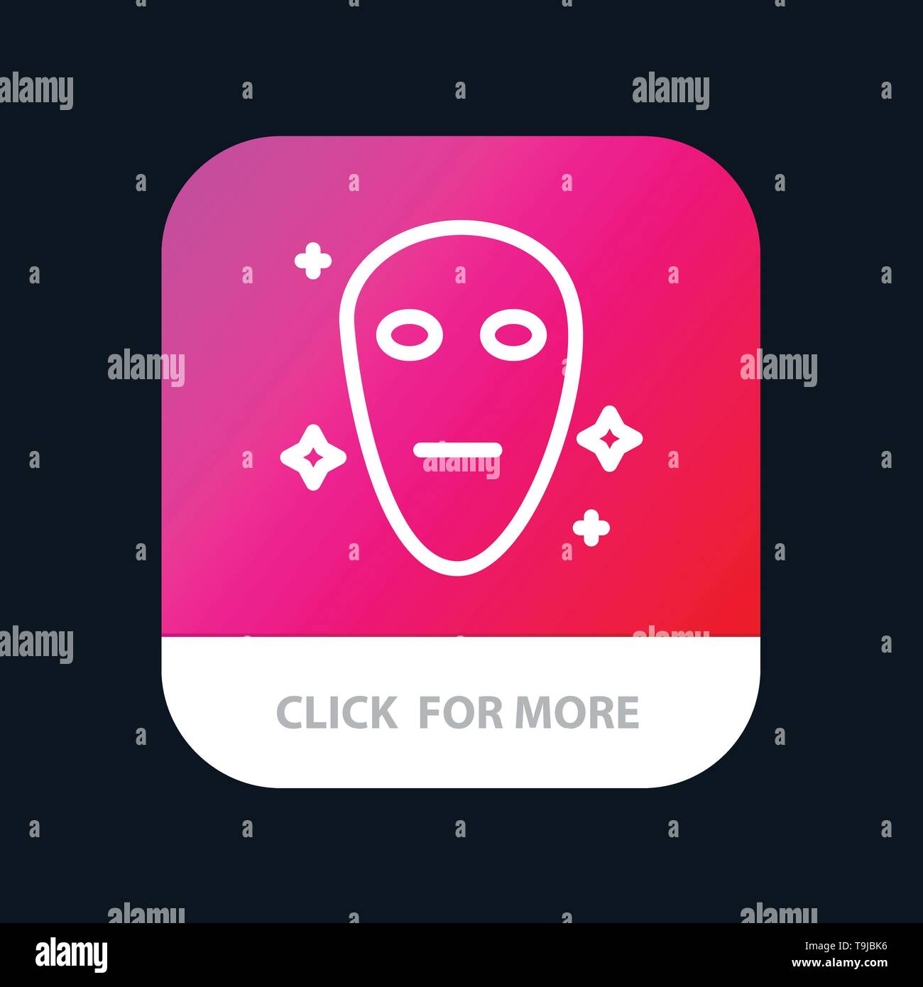 Alien, Galaxy, Raum Mobile App". Android- und IOS-Version Stock Vektor