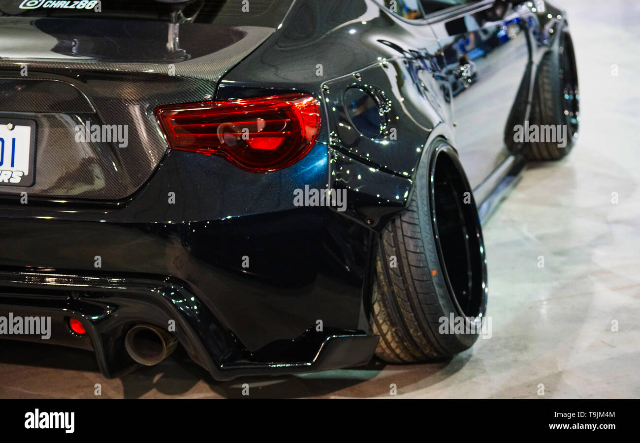 Laval, Kanada, 19. Mai 2019 negativen Sturz auf einen Import Custom Car. Laval, Quebec, Kanada. Credit: Mario Beauregard/Alamy leben Nachrichten Stockfoto