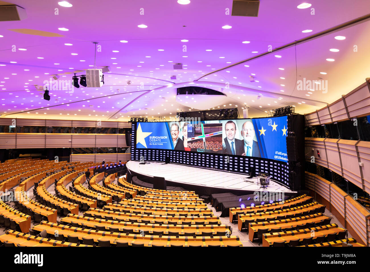 Gebäude des Europäischen Parlaments Brüssel, den Plenarsaal, EU-Parlament, Parc Leopold, Leopold Park, Brüssel, Belgien, EU, Europa Stockfoto