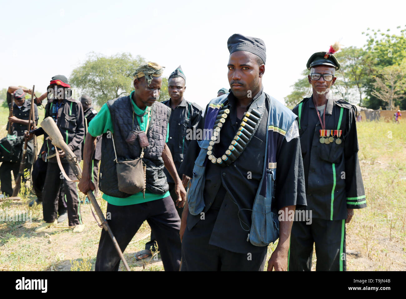 Nigeria und Burkina Faso Angriffe Szenen Stockfoto