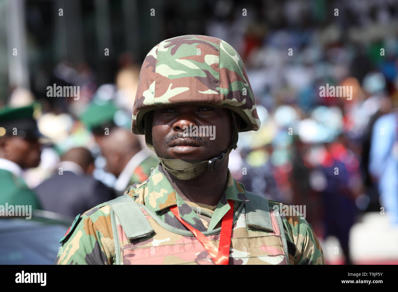 Nigeria militärischen Paraden Stockfoto