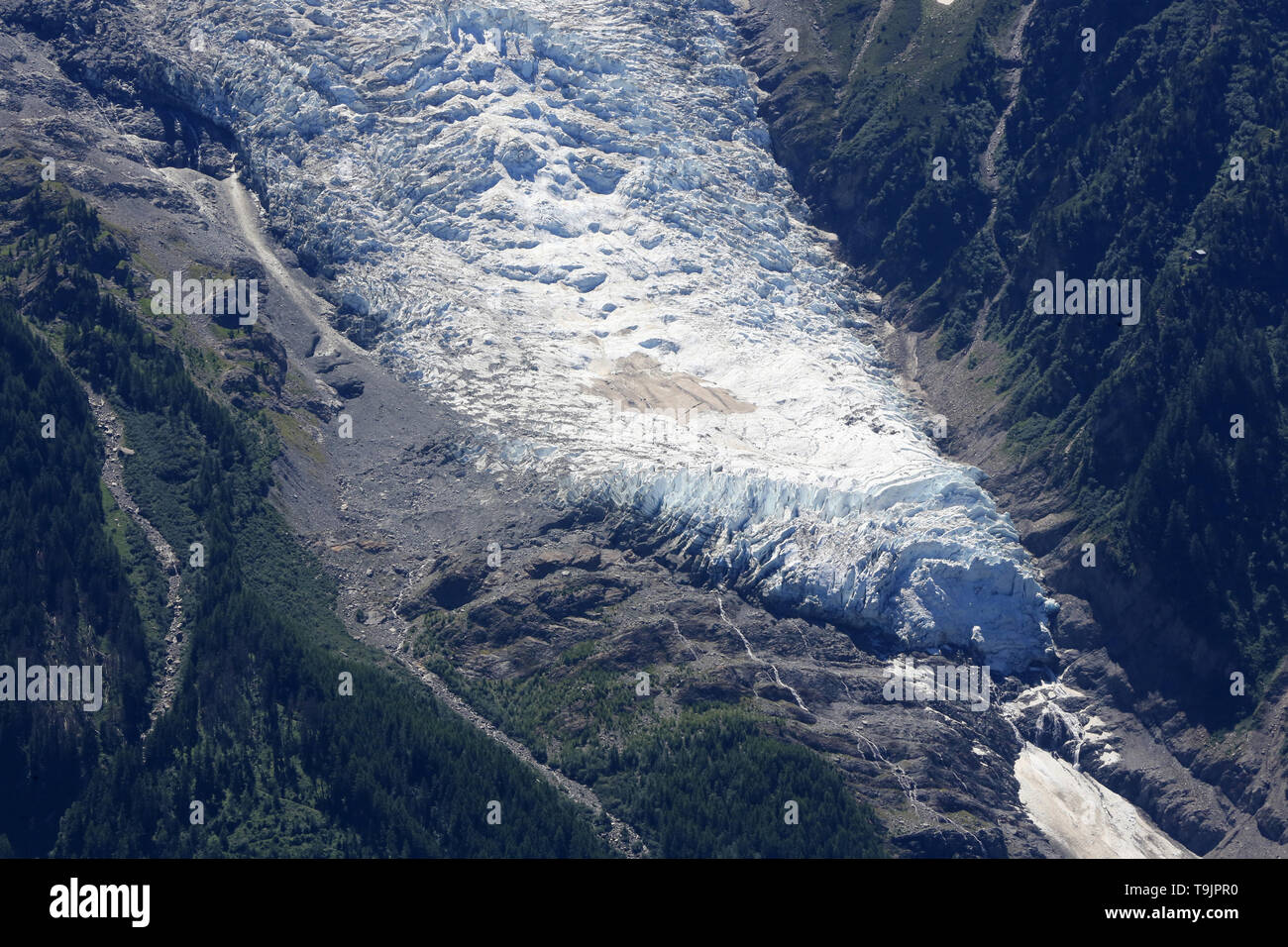 Die französischen Alpen. Mont Blanc Massiv. Brévent-Flégère. Chamonix. Haute-Savoie. Frankreich. Stockfoto