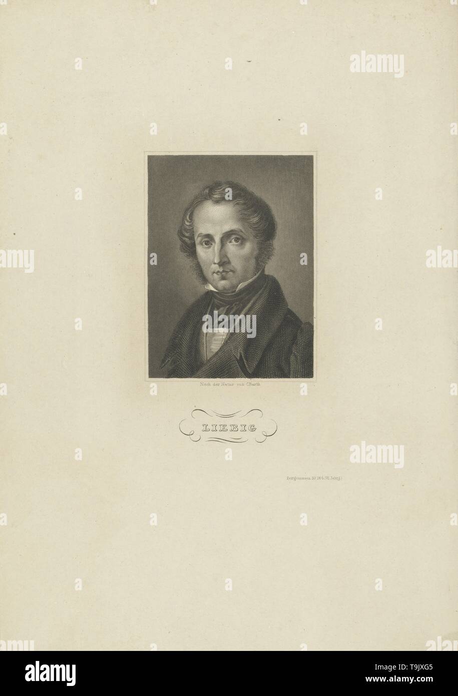 Portrait der Chemiker Justus von Liebig. Museum: private Sammlung. Autor: Carl Barth. Stockfoto