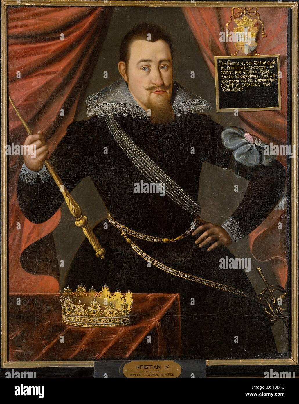 Porträt von König Christian IV. von Dänemark (1577-1648). Museum: Nationalmuseum Stockholm. Autor: anonym. Stockfoto