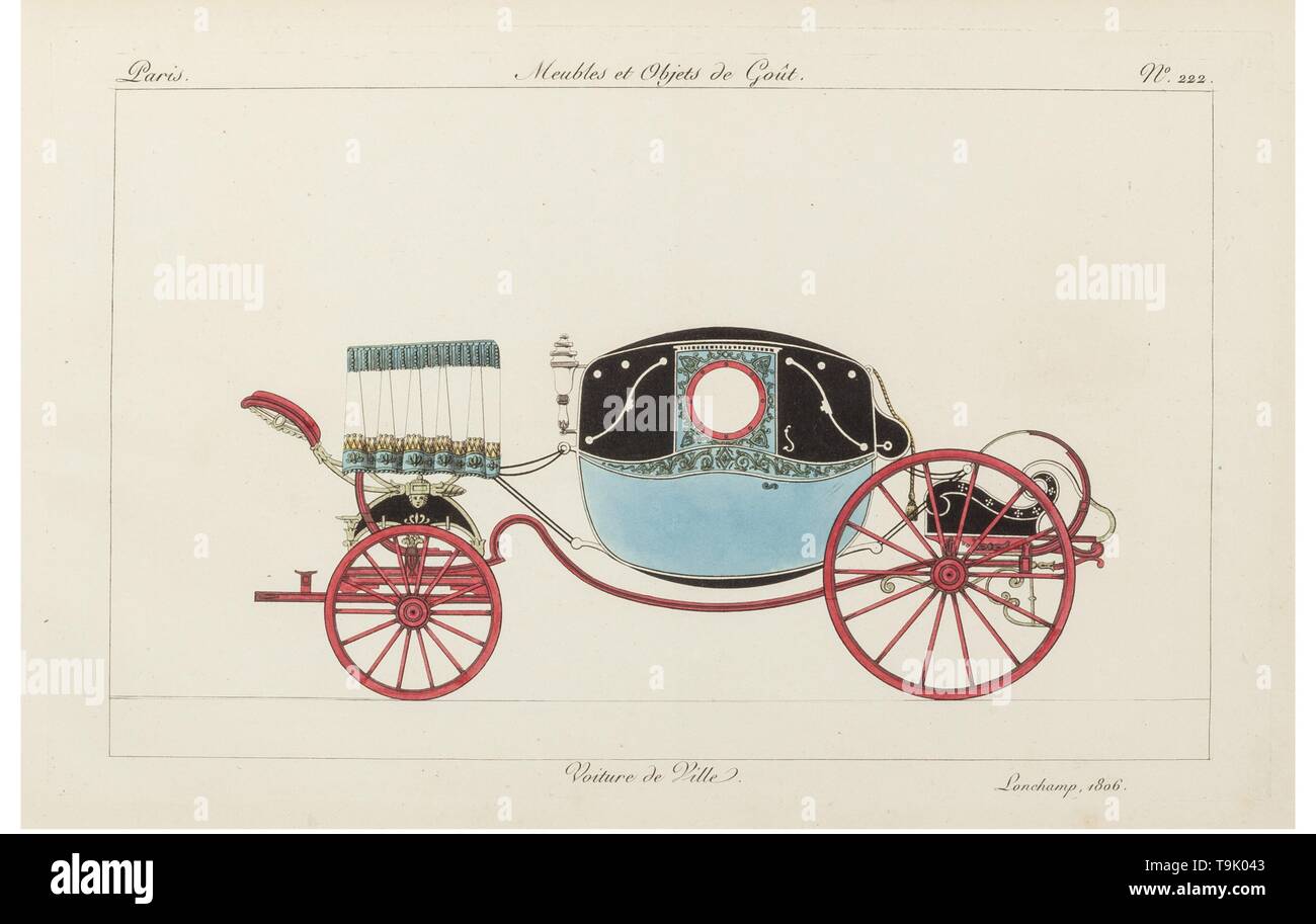 Voiture De Ville. Museum: private Sammlung. Autor: Pierre de La Mésangère. Stockfoto