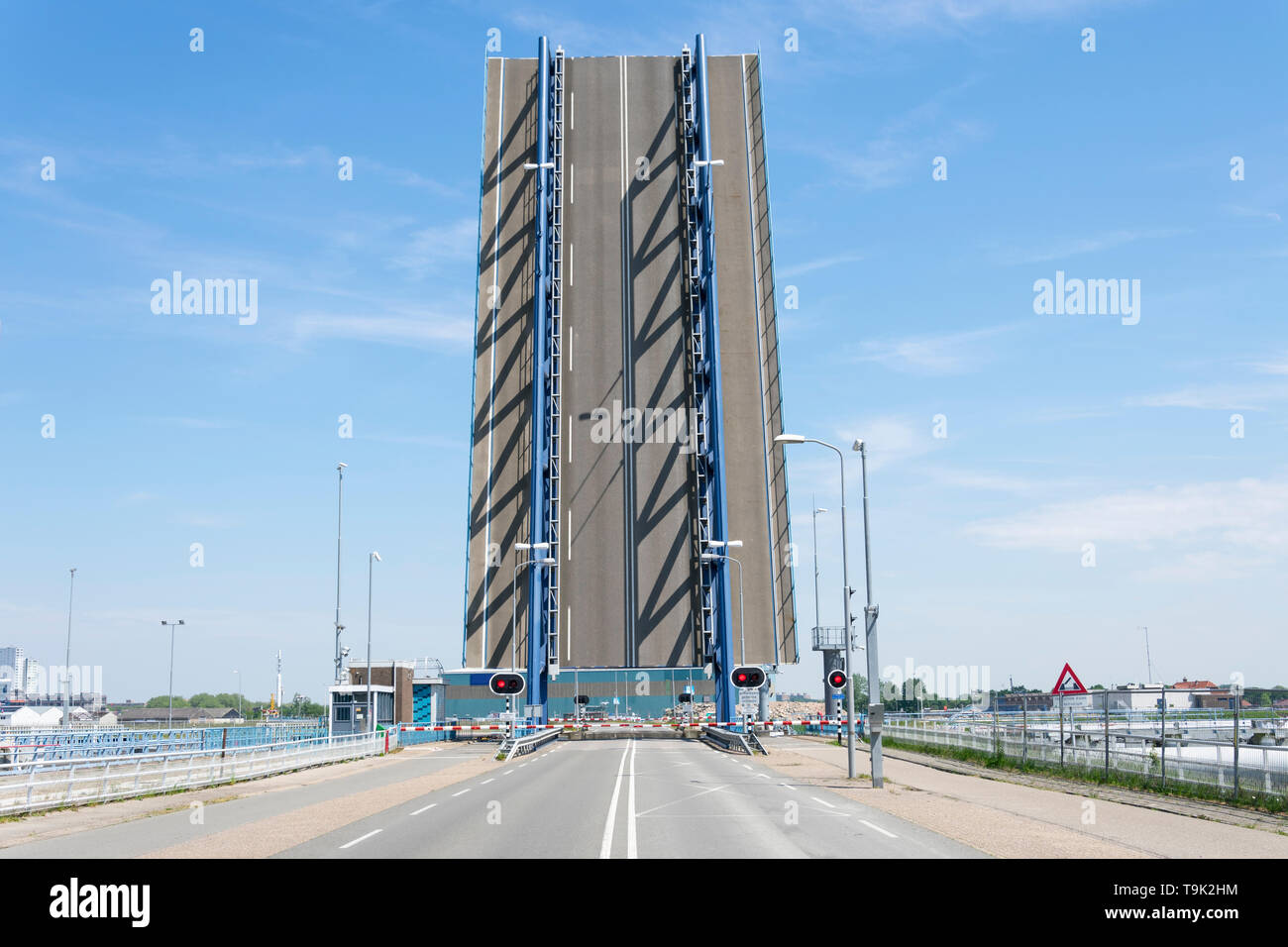 Open-bridge-in-der-Port-of-Terneuzen in den Niederlanden Stockfoto