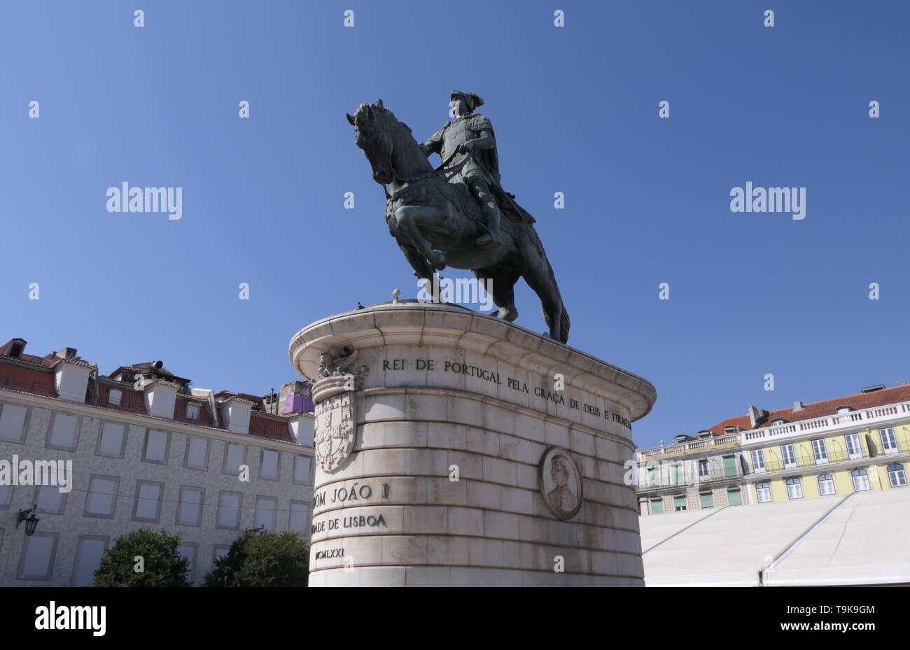 Die Statue von König John ich im Zentrum von Lissabon (Praca da Figueira) Portugal Stockfoto