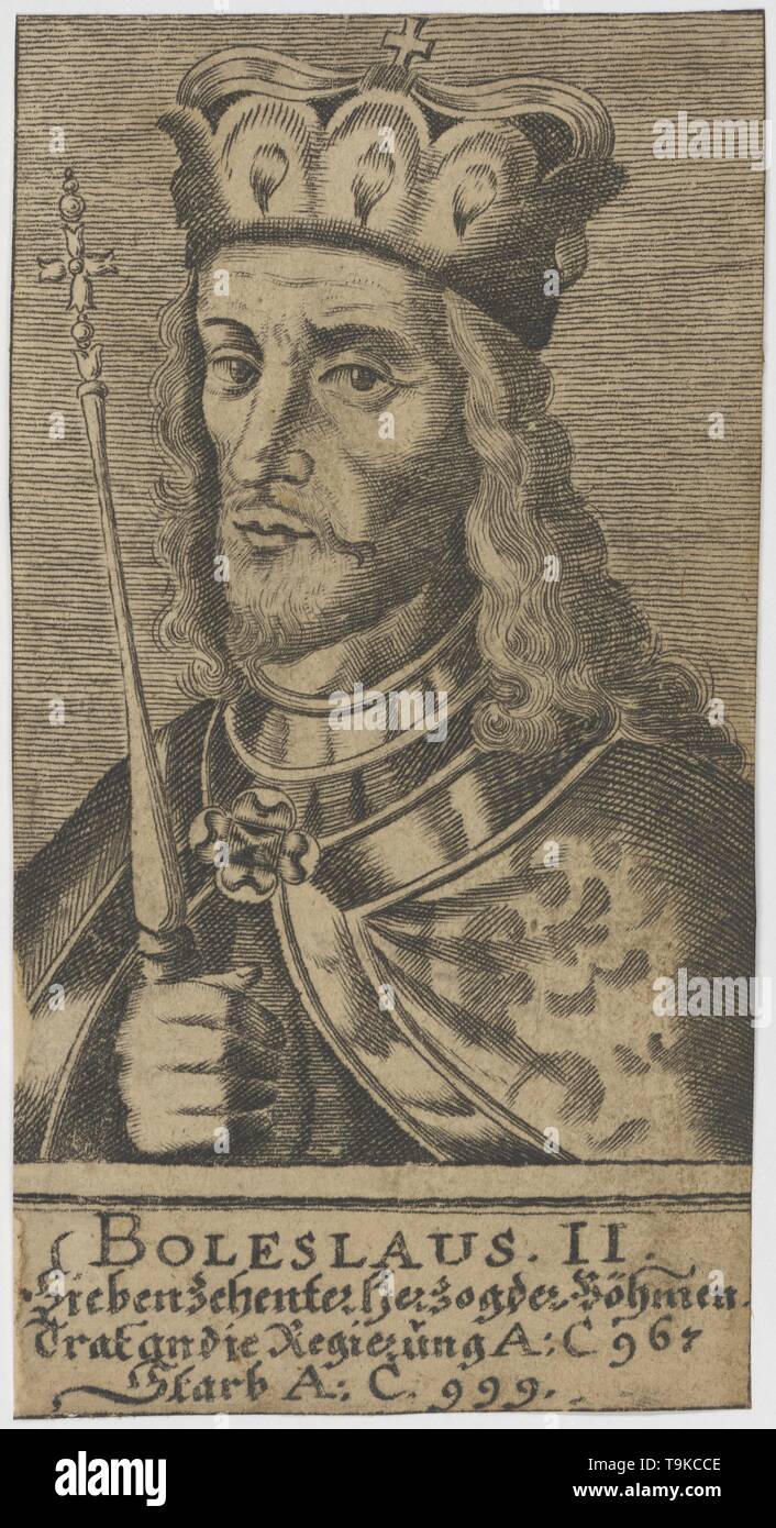 Boleslaw II. der Fromme, Herzog von Böhmen. Museum: private Sammlung. Autor: anonym. Stockfoto