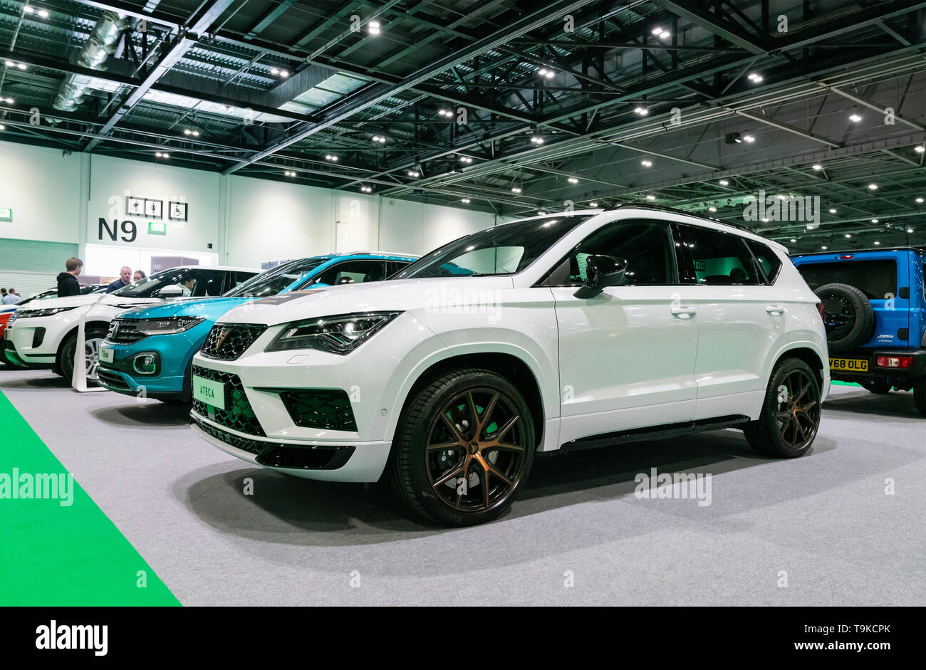 18. Mai 2019. London, Großbritannien. Weiß Sitz Ateca Cupra SUV an der London Motor Show 2019. Stockfoto