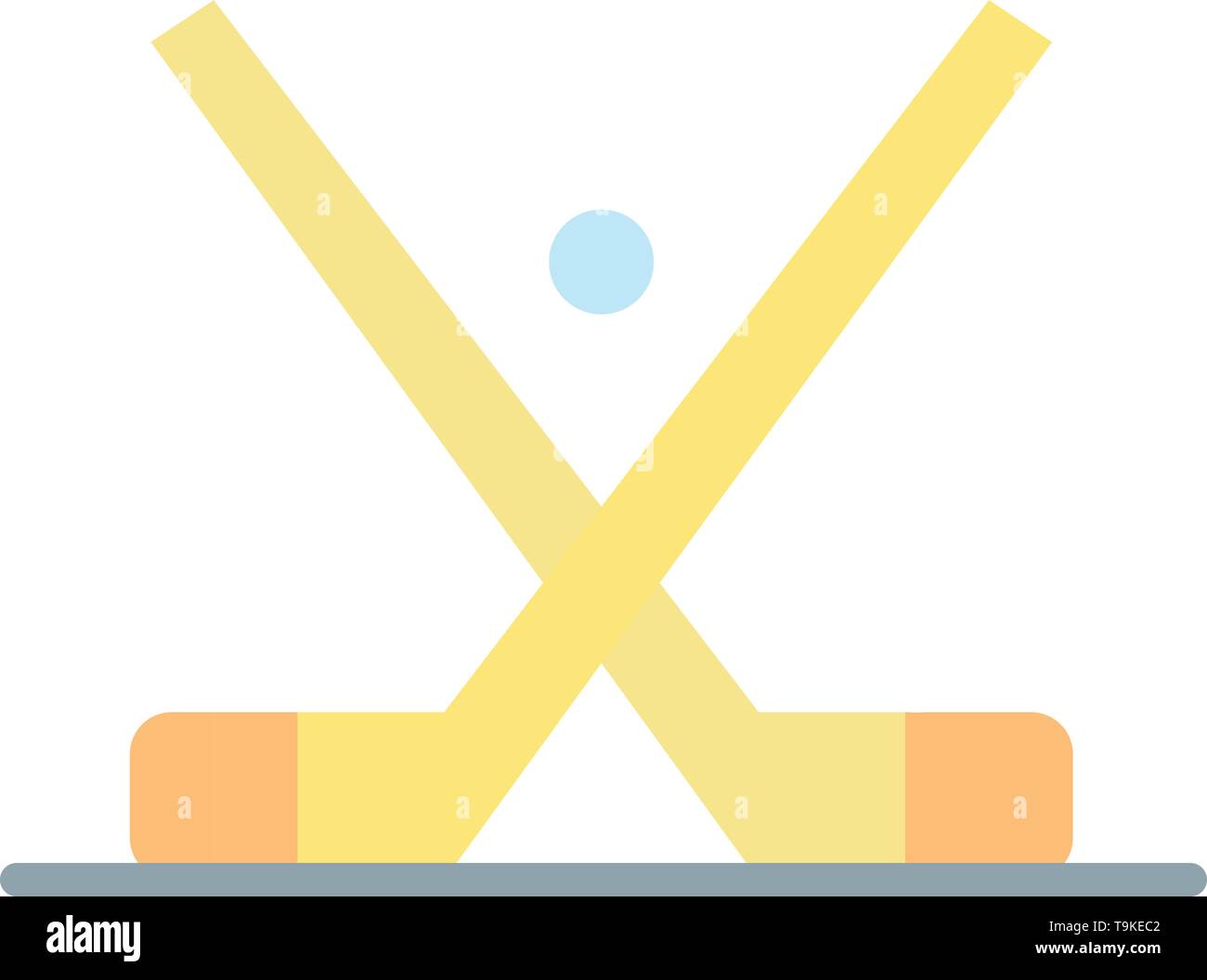 Emblem Hockey Eis Stick Sticks Flachen Farbe Symbol Vektor Icon Banner Vorlage Stock Vektorgrafik Alamy