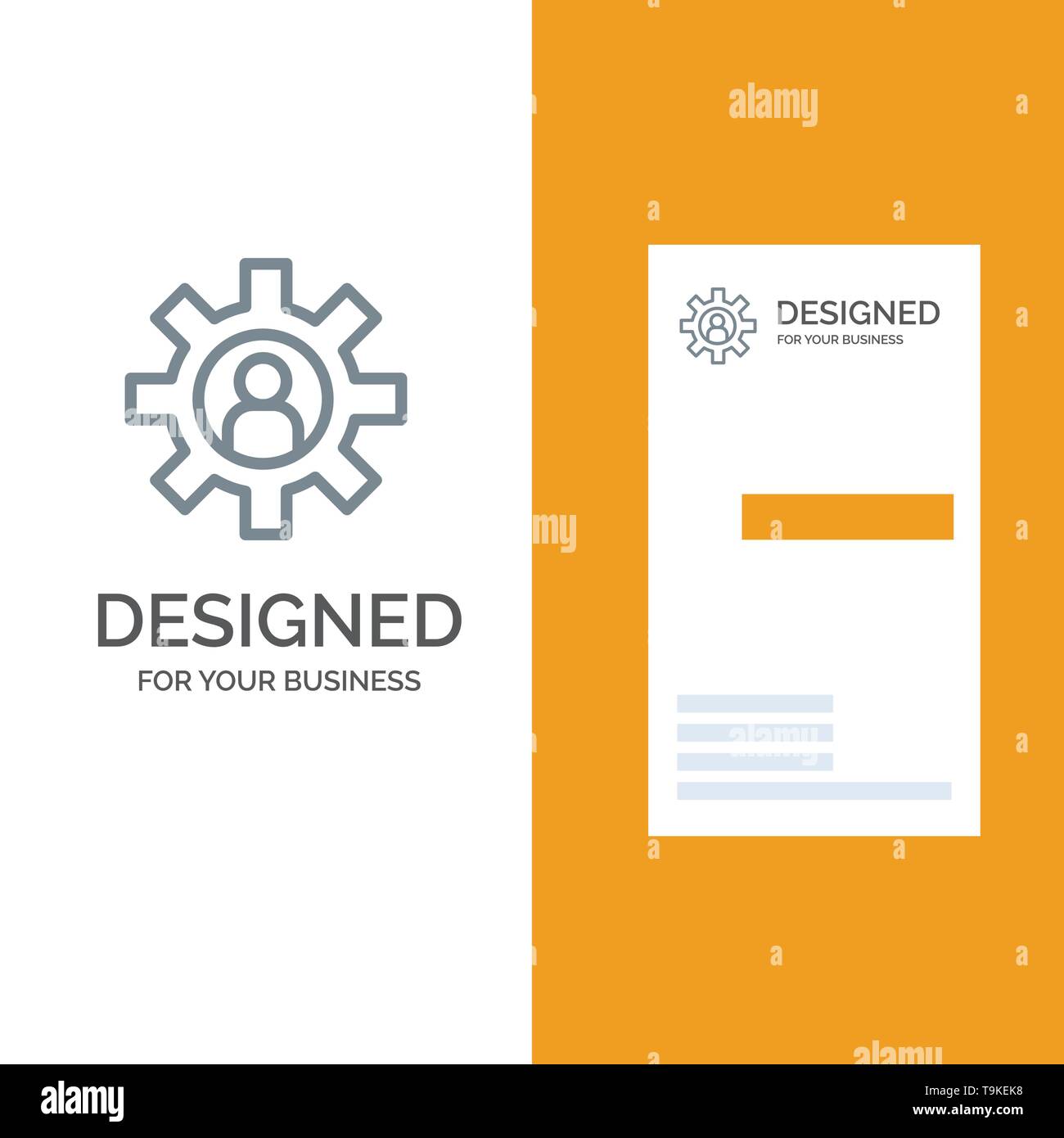 Customer Support, Mitarbeiter, Service, Support Grau Logo Design For Customer Information Card Template