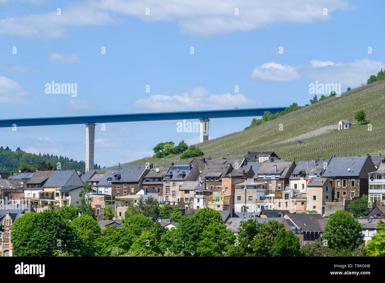 Hochmosel Brücke von Zeltingen-Rachtig, Mosel, Deutschland Stockfoto