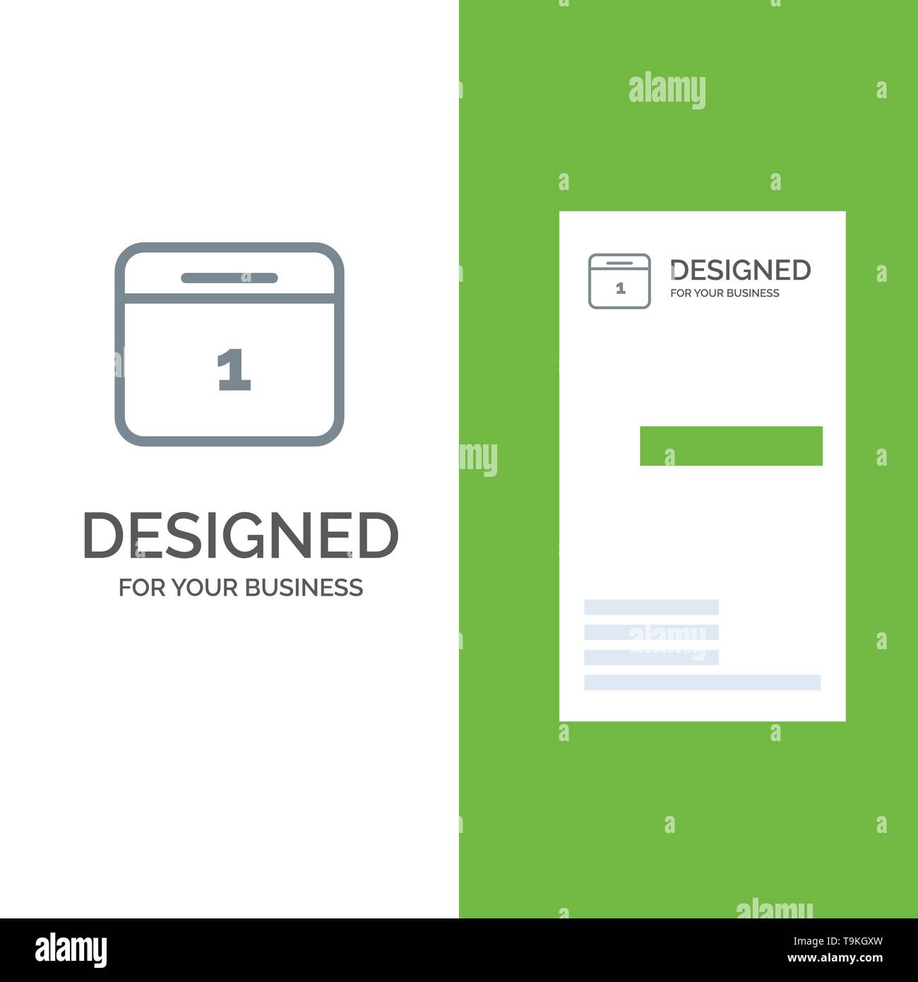 Kalender Datum Monat Grau Logo Design Und Business Card Template Stock Vektorgrafik Alamy