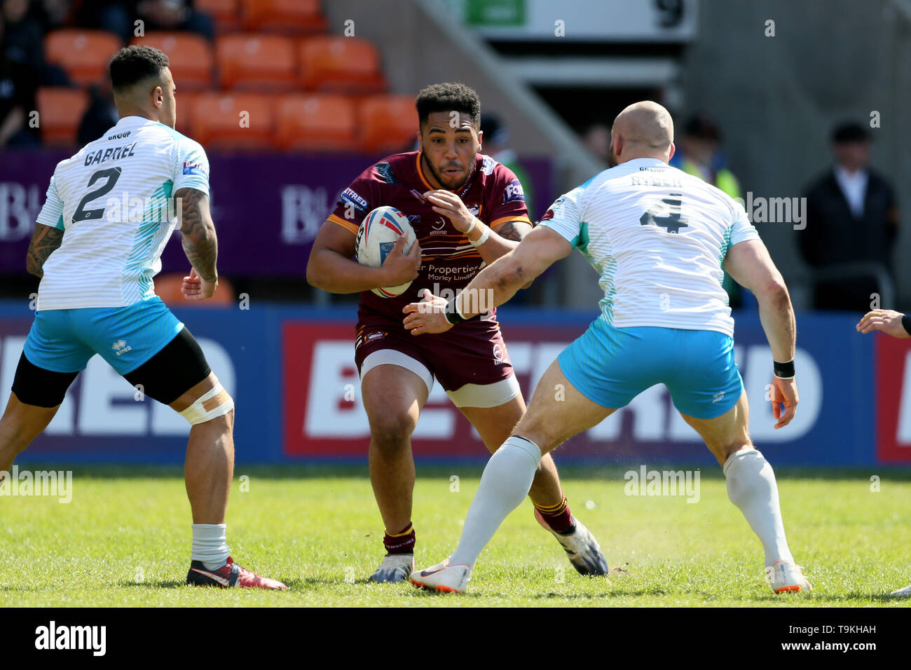 Batley Bulldoggen Keenen Tomlinson während der Betfred Meisterschaft Sommer Bash Gleiches an, Blackpool. Stockfoto