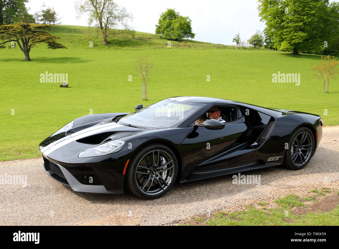 Ford GT Ankunft am Stonor Park für Supercar Sonntag, Henley-on-Thames, Großbritannien Stockfoto