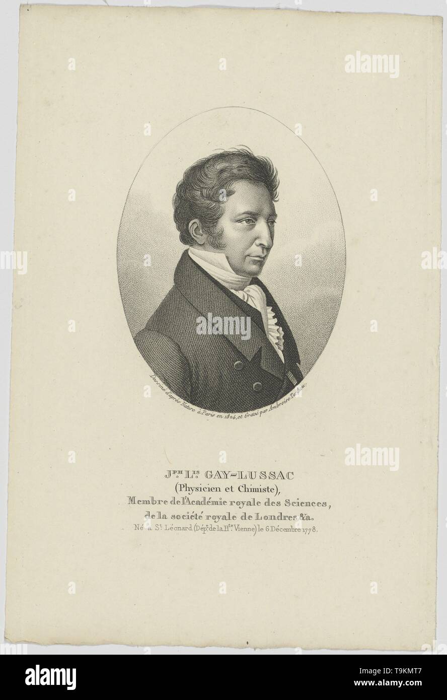 Porträt von Joseph Louis Gay-Lussac (1778-1850). Museum: private Sammlung. Autor: anonym. Stockfoto