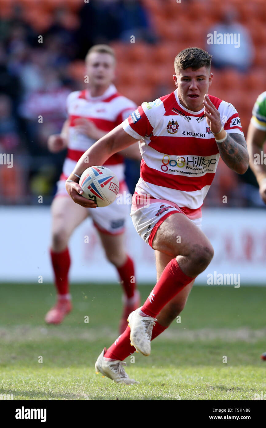 Leigh Zenturios Joe Cator während der Betfred Meisterschaft Sommer Bash Gleiches an, Blackpool. Stockfoto