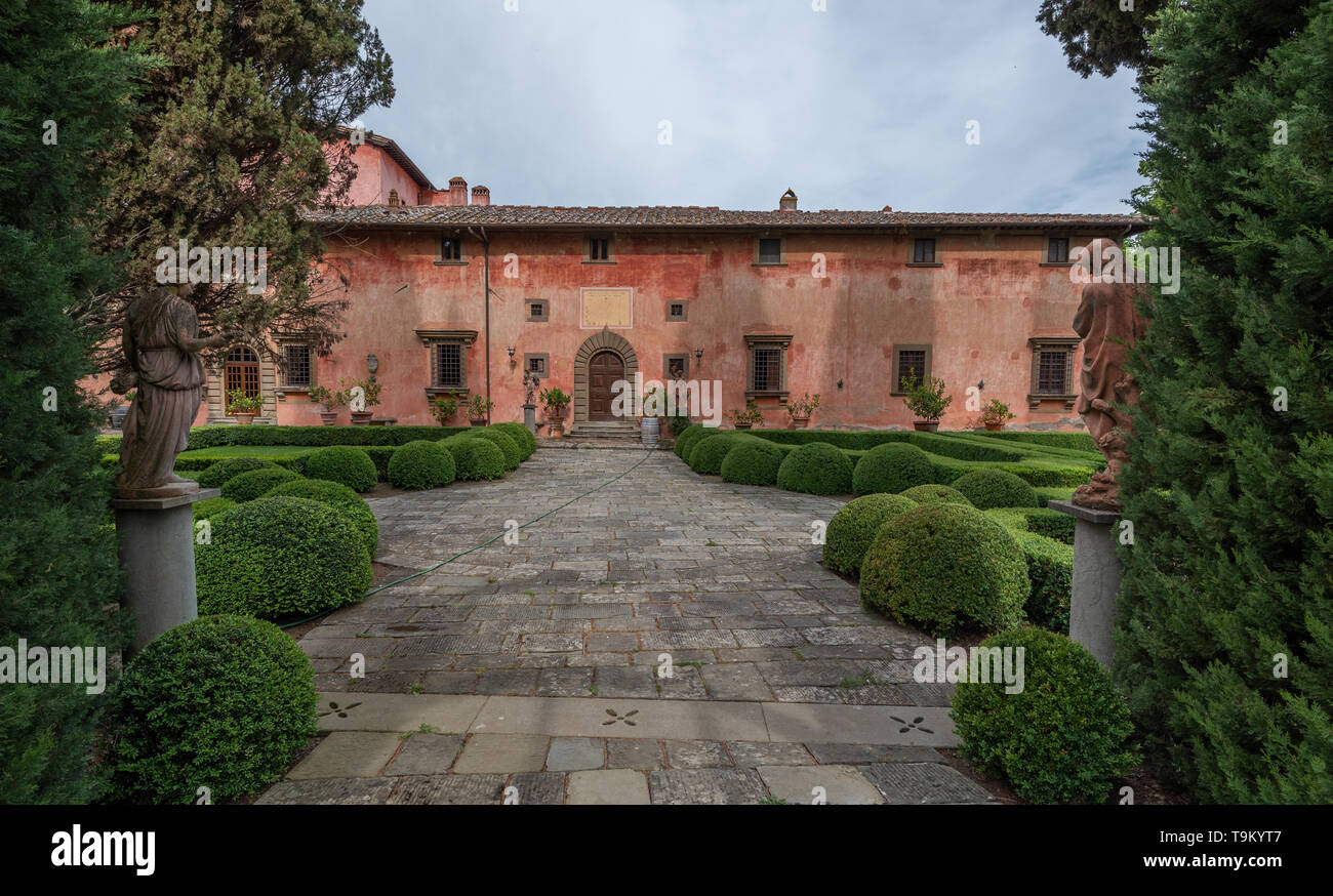 Villa Vignamaggio, Greve in Chianti, Toskana, Italien, Stockfoto
