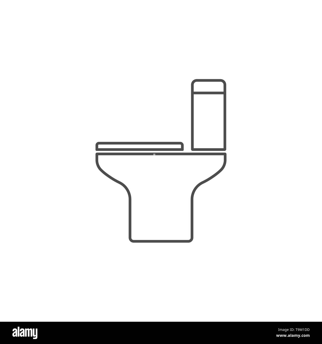 Toilette, Wc, wc-Symbol. Vector Illustration, flache Bauform. Stock Vektor