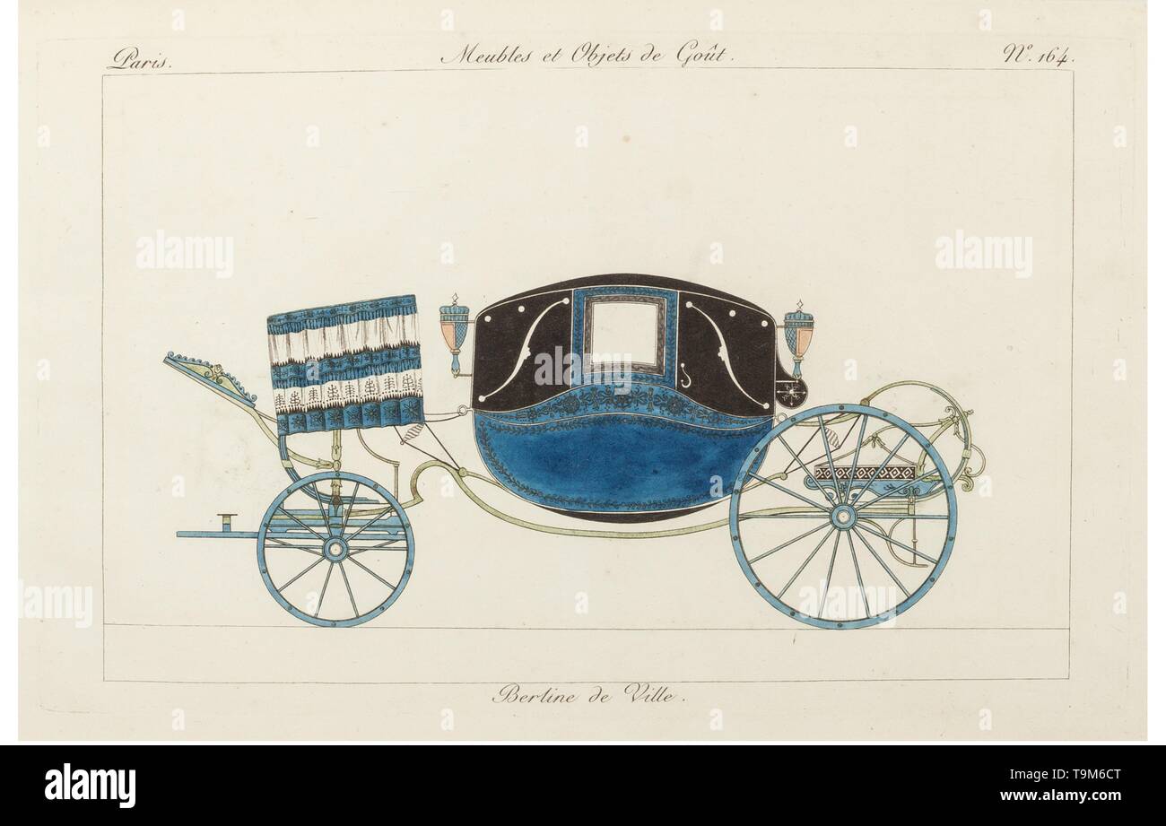 Berline de Ville. Museum: private Sammlung. Autor: Pierre de La Mésangère. Stockfoto