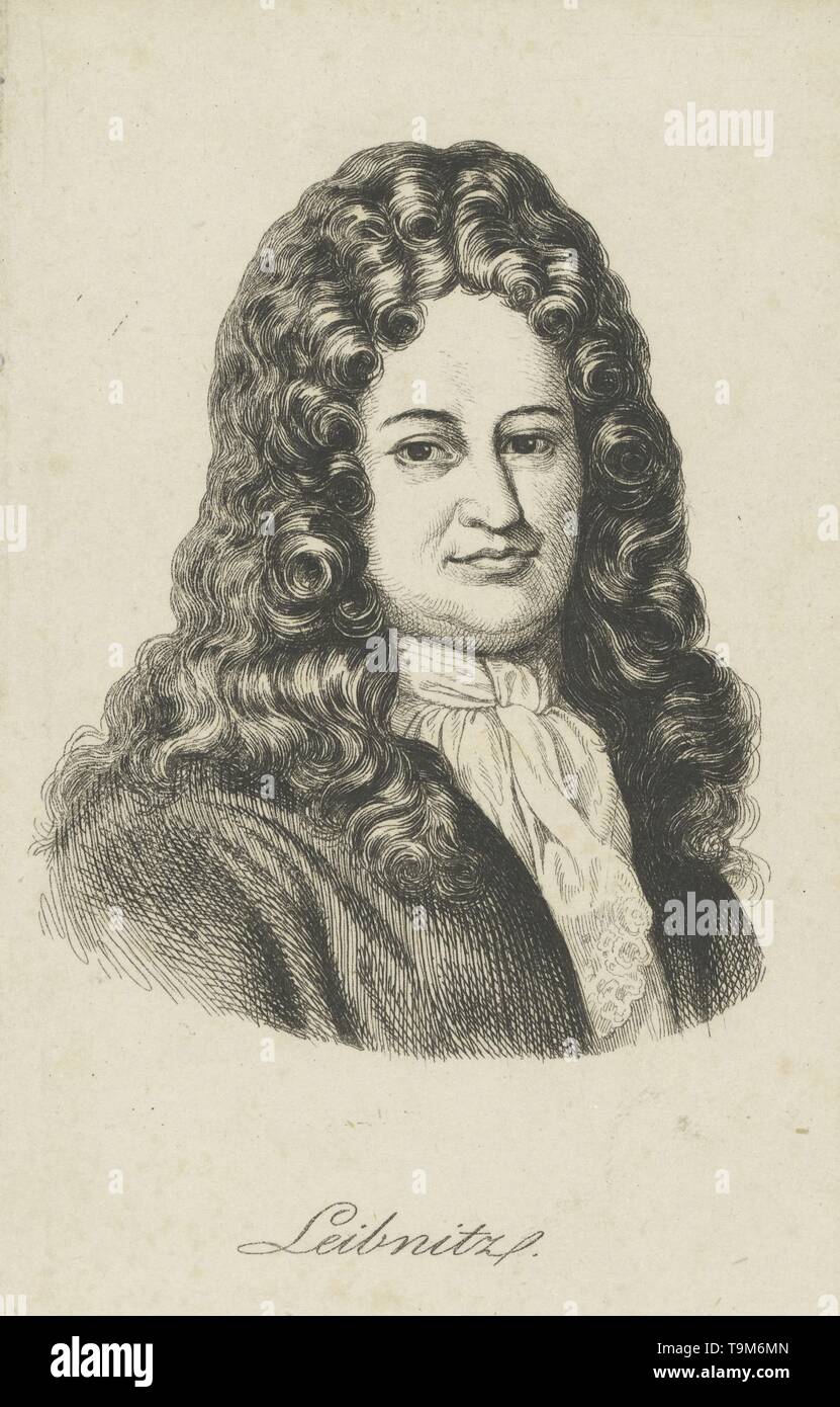 Gottfried Wilhelm Leibniz (1646-1716). Museum: private Sammlung. Autor: anonym. Stockfoto