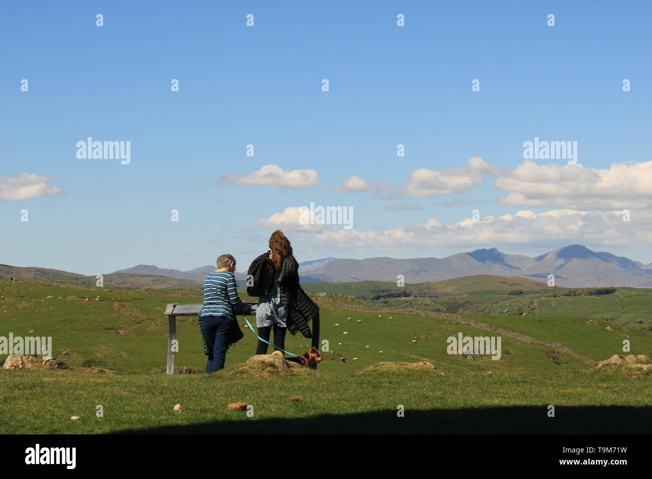 UK Ulverston, Cumbria. Panoramablick von hoad Hill Ulverston, Furness Halbinsel. Stockfoto