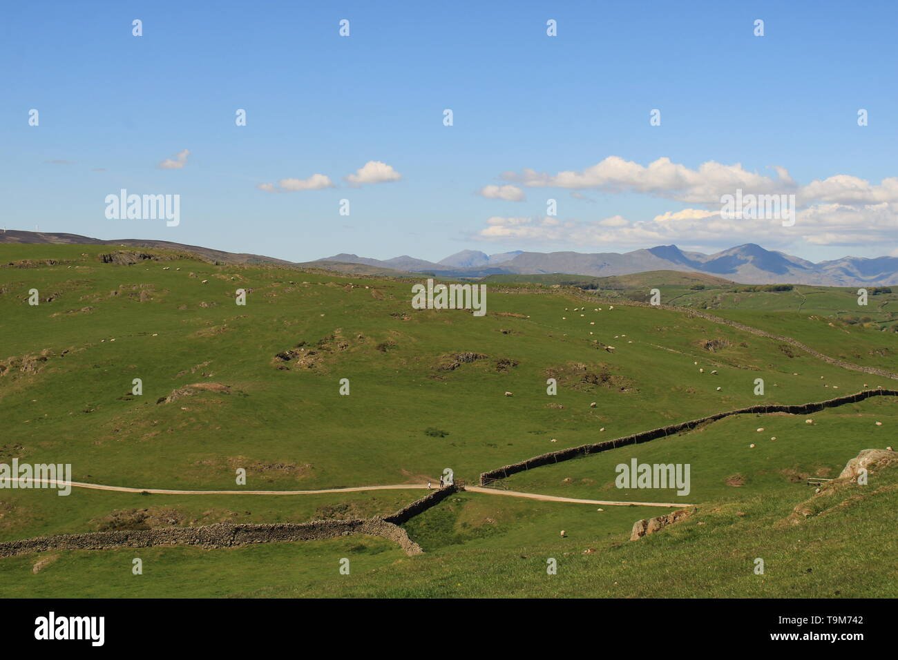 UK Ulverston, Cumbria. Panoramablick von hoad Hill Ulverston, Furness Halbinsel. Stockfoto