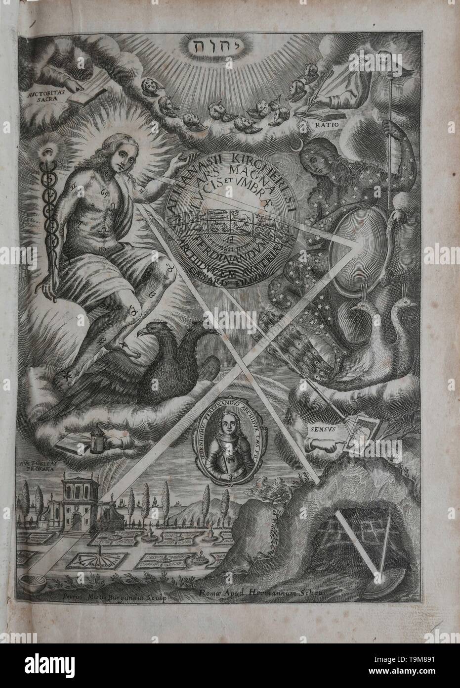 Ars magna Lucis et umbrae. Museum: private Sammlung. Autor: Athanasius Kircher. Stockfoto