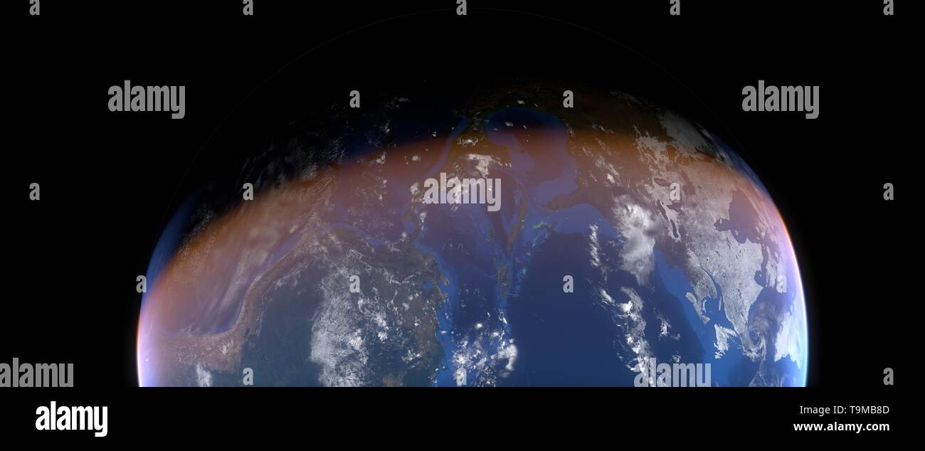 Erde der blaue Planet im Weltraum NASA wie Animationen Fotografie Stockfoto