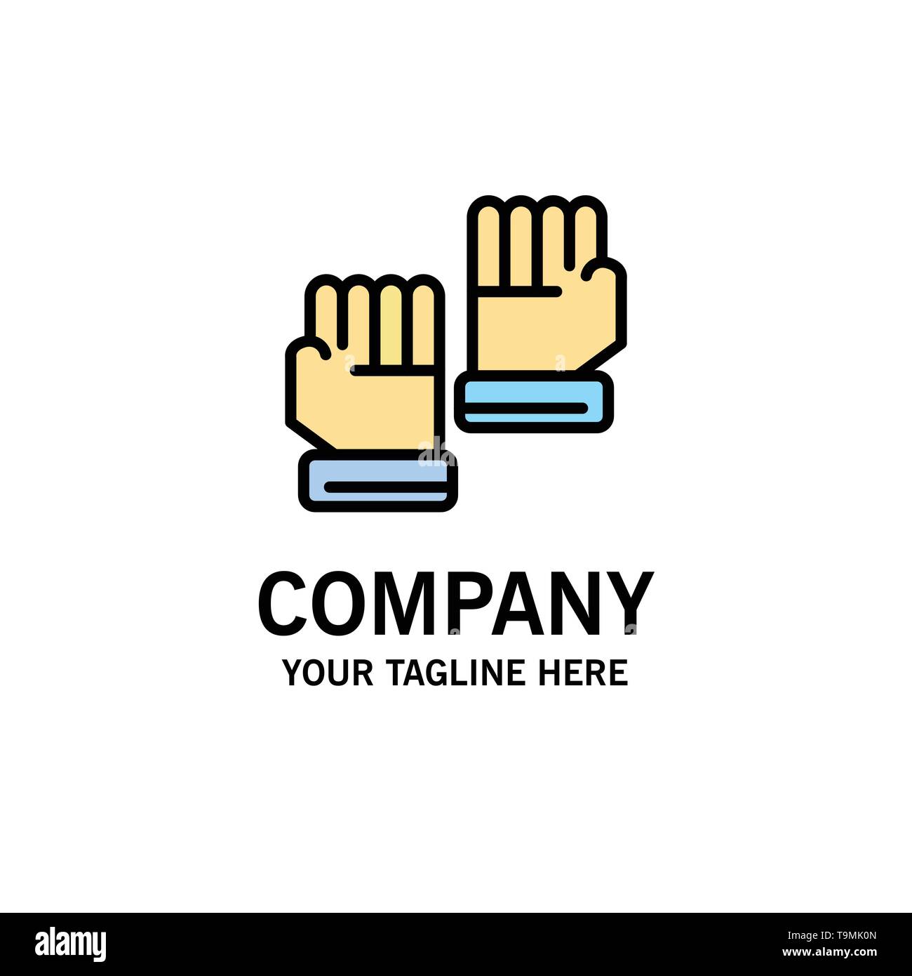 Handschuh, Handschuhe, Torwart, Sport Business Logo Vorlage. Flachen Farbe  Stock-Vektorgrafik - Alamy