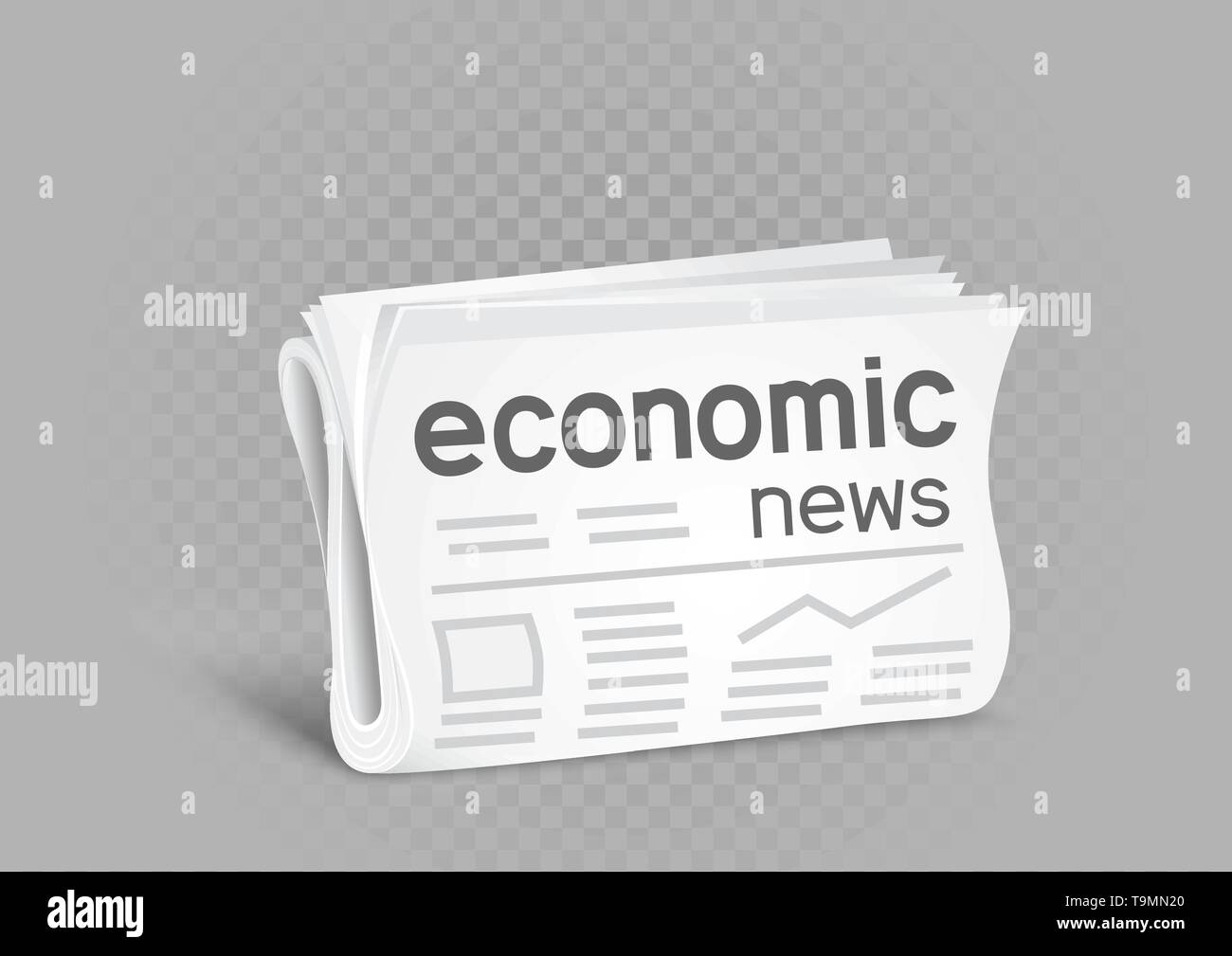 Wirtschaftliche Zeitung Symbol Stock Vektor