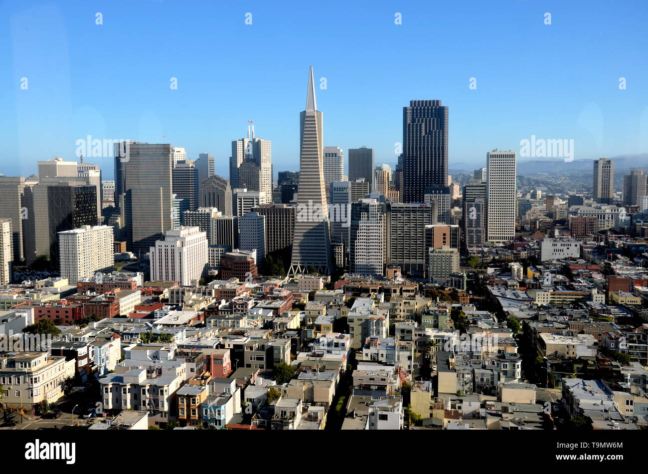 Blick auf die Innenstadt von San Francisco. Stockfoto