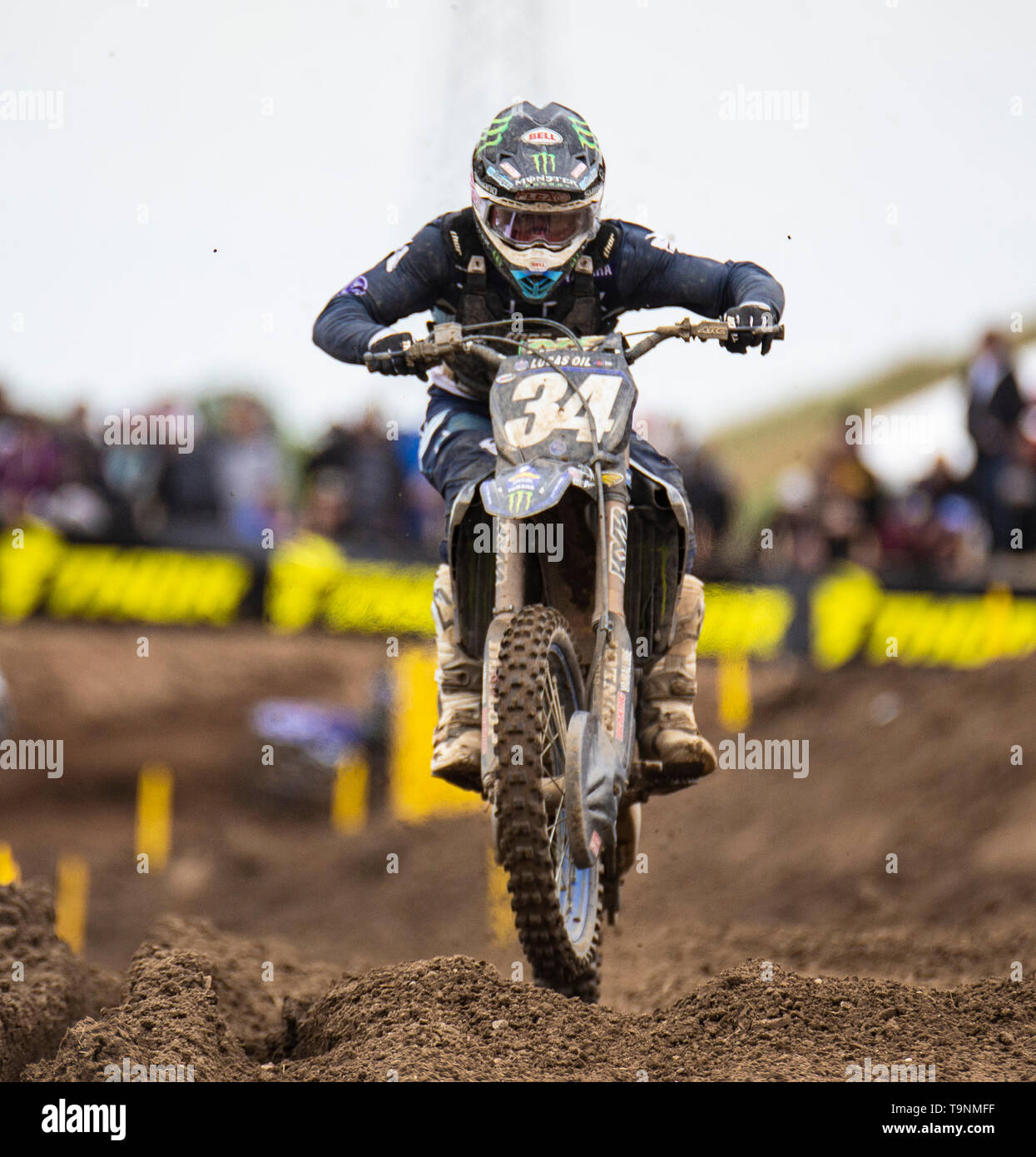 Rancho Cordova, CA USA 18 Mai, 2019. A.: #34 Dylan Ferrandis aus Abschnitt 25 Während der Lucas Oil Pro Motocross Meisterschaft 250 Klasse moto #1 bei Hangtown Motocross Classic Rancho Cordova, CA Thurman James/CSM/Alamy leben Nachrichten Stockfoto