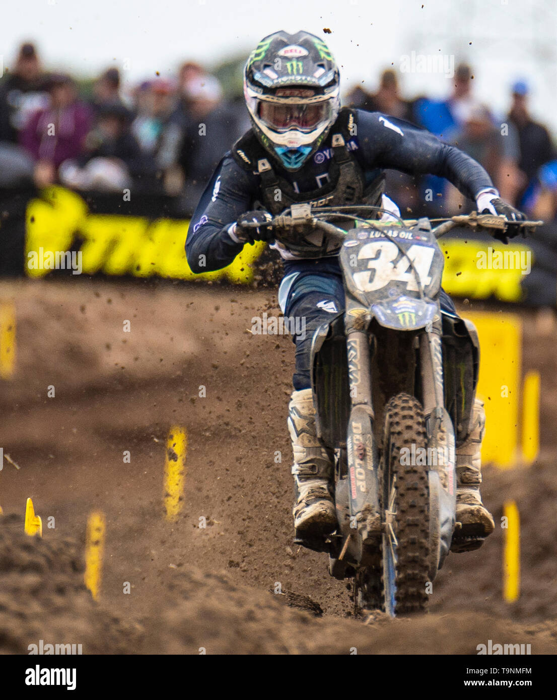 Rancho Cordova, CA USA 18 Mai, 2019. A.: #34 Dylan Ferrandis aus Abschnitt 25 Während der Lucas Oil Pro Motocross Meisterschaft 250 Klasse moto #1 bei Hangtown Motocross Classic Rancho Cordova, CA Thurman James/CSM/Alamy leben Nachrichten Stockfoto