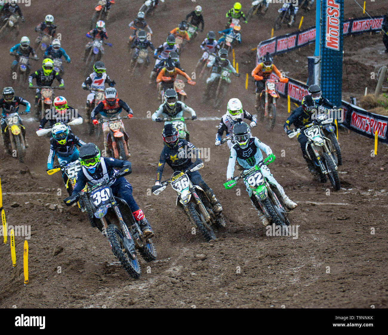 Rancho Cordova, CA USA 18 Mai, 2019. A.: #39 Colt Nichols das Loch, das während des Lucas Oil Pro Motocross 250 Meisterschaft an hangtown Motocross Classic Rancho Cordova, CA Thurman James/CSM/Alamy leben Nachrichten Stockfoto