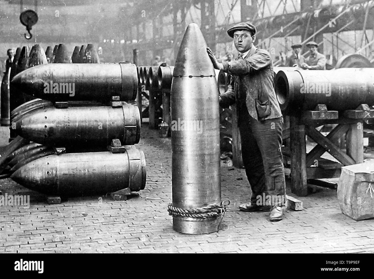 Munitionsfabrik in WW1 Stockfoto
