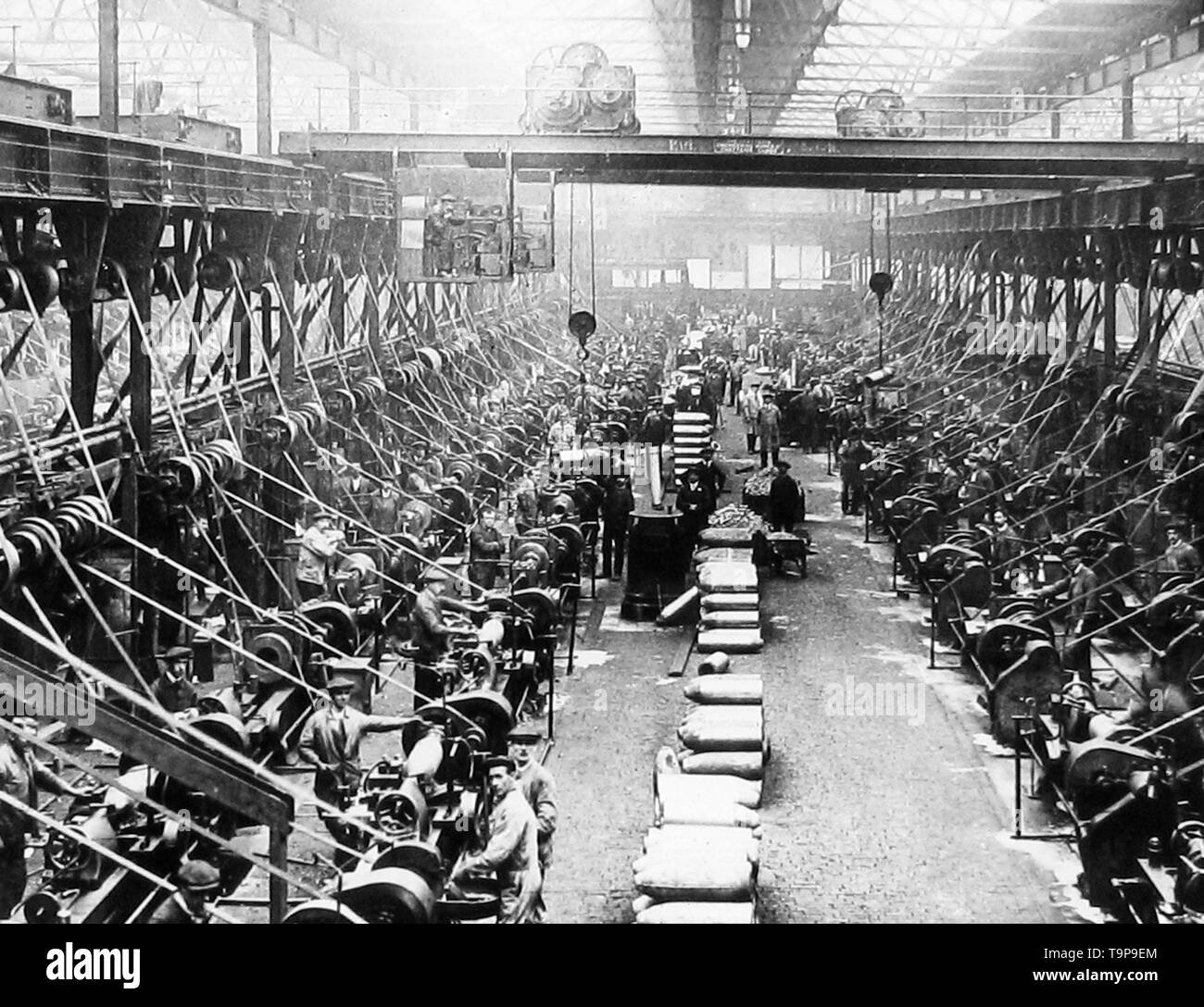 Munitionsfabrik in WW1 Stockfoto