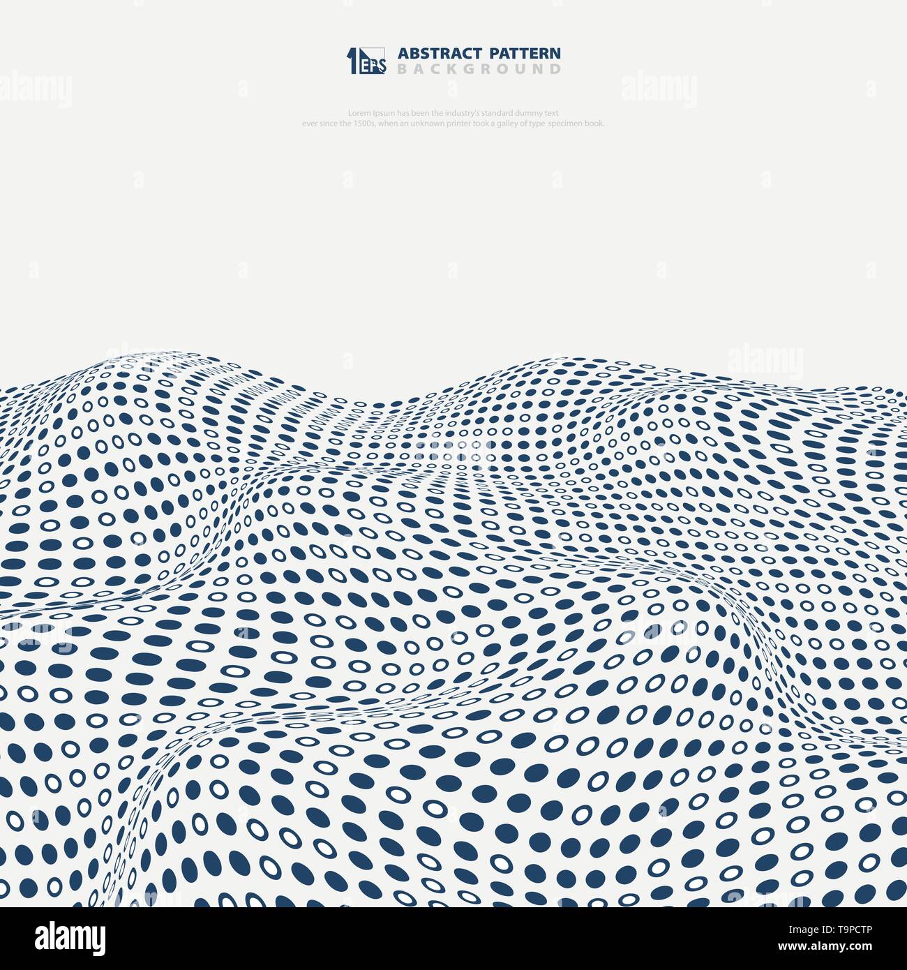 Abstrakt Blau dot Technologie mesh Dekoration wellenförmigen Design Cover. Sie können für das Design verwenden, Vorlage, modernes Design, Artwork. illustration Vektor Stock Vektor