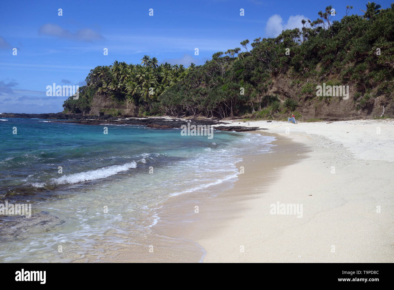 Am südlichen Ende des White Beach, in der Nähe von Port Auflösung, Tanna, Vanuatu Stockfoto