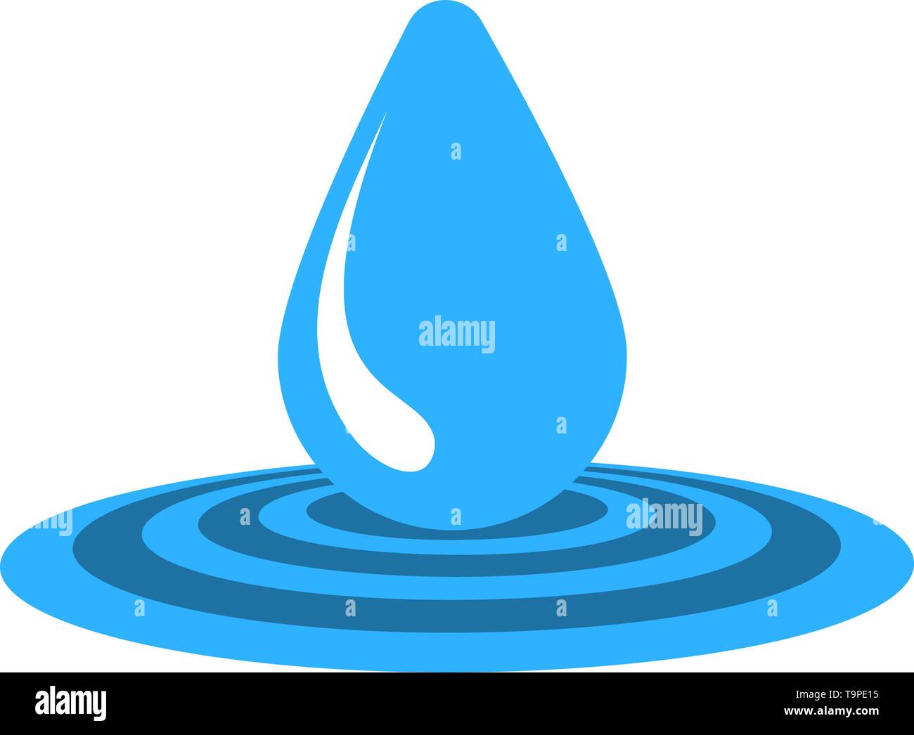 Water Drop Symbol. Flache Farbgestaltung. Vector Illustration. Stock Vektor