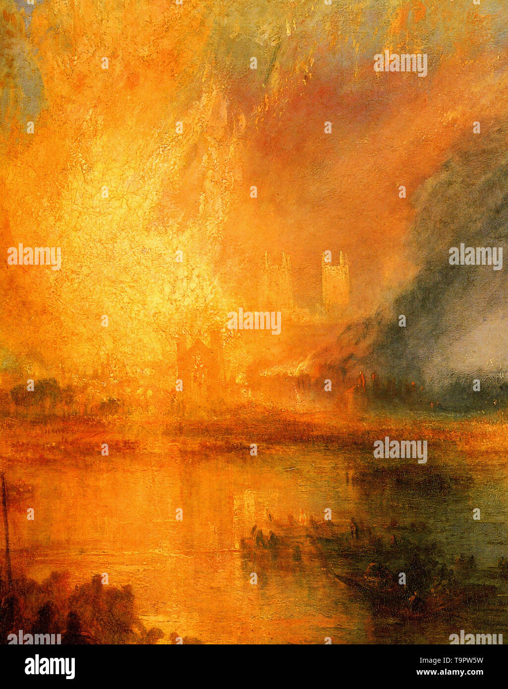 Joseph Mallord William Turner - brennende Häuser Parlament Detail 1834 Stockfoto