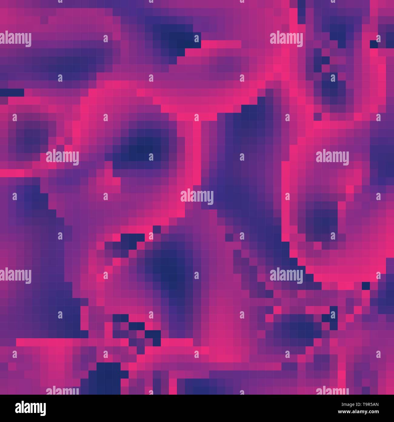 Pixel Art Hintergrund. Vector Illustration. Abstrakte Muster mit quadratischen Pixeln. Mosaik Hintergrund Stock Vektor