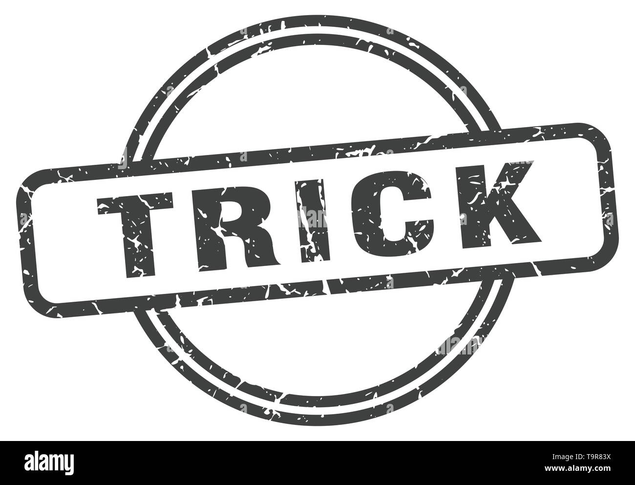 Trick trick Zeichen vintage Stempel. Stock Vektor