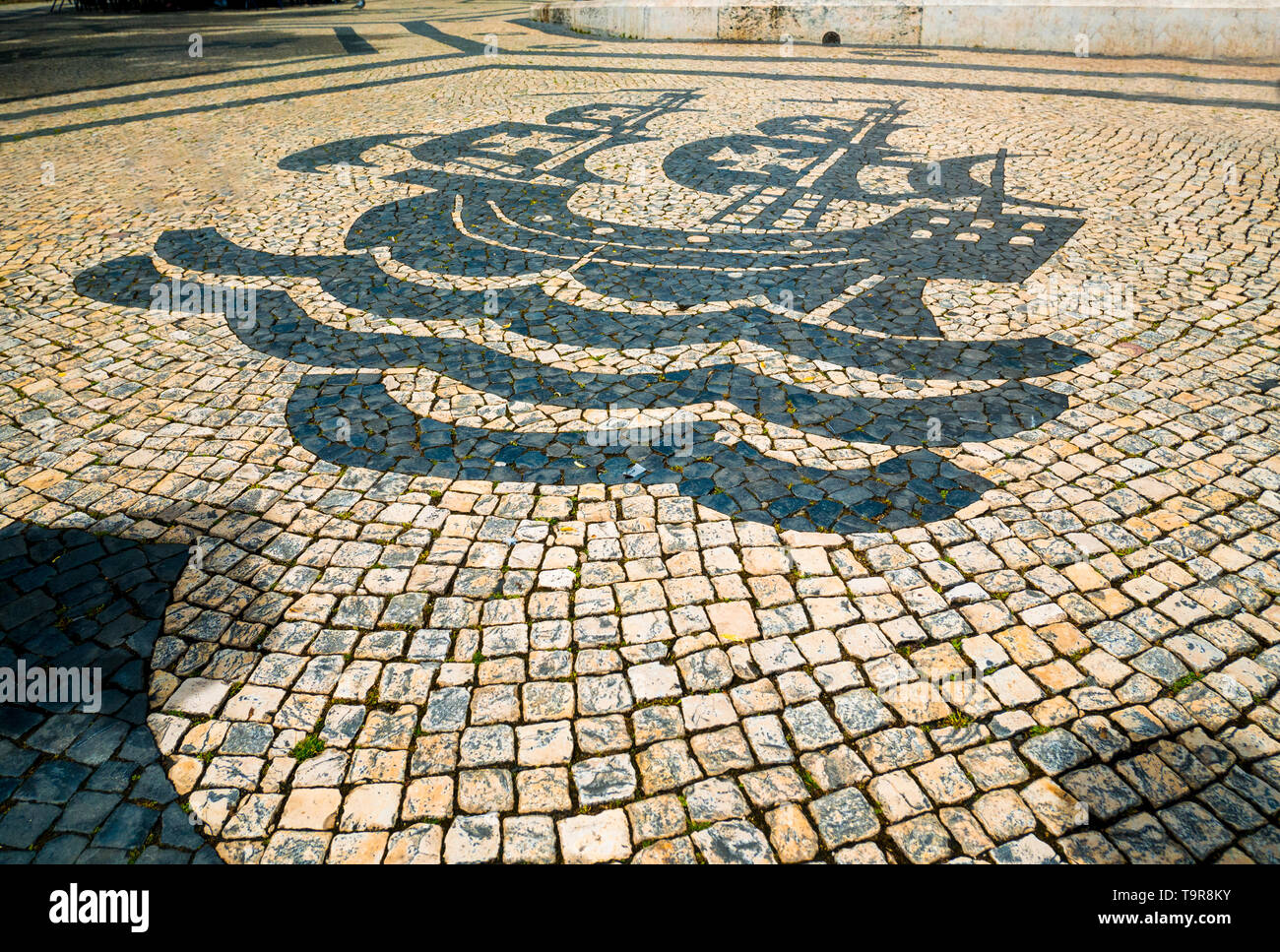 Blick auf typische Lissabon, Ornamente, die typisch für diese Stadt Stockfoto