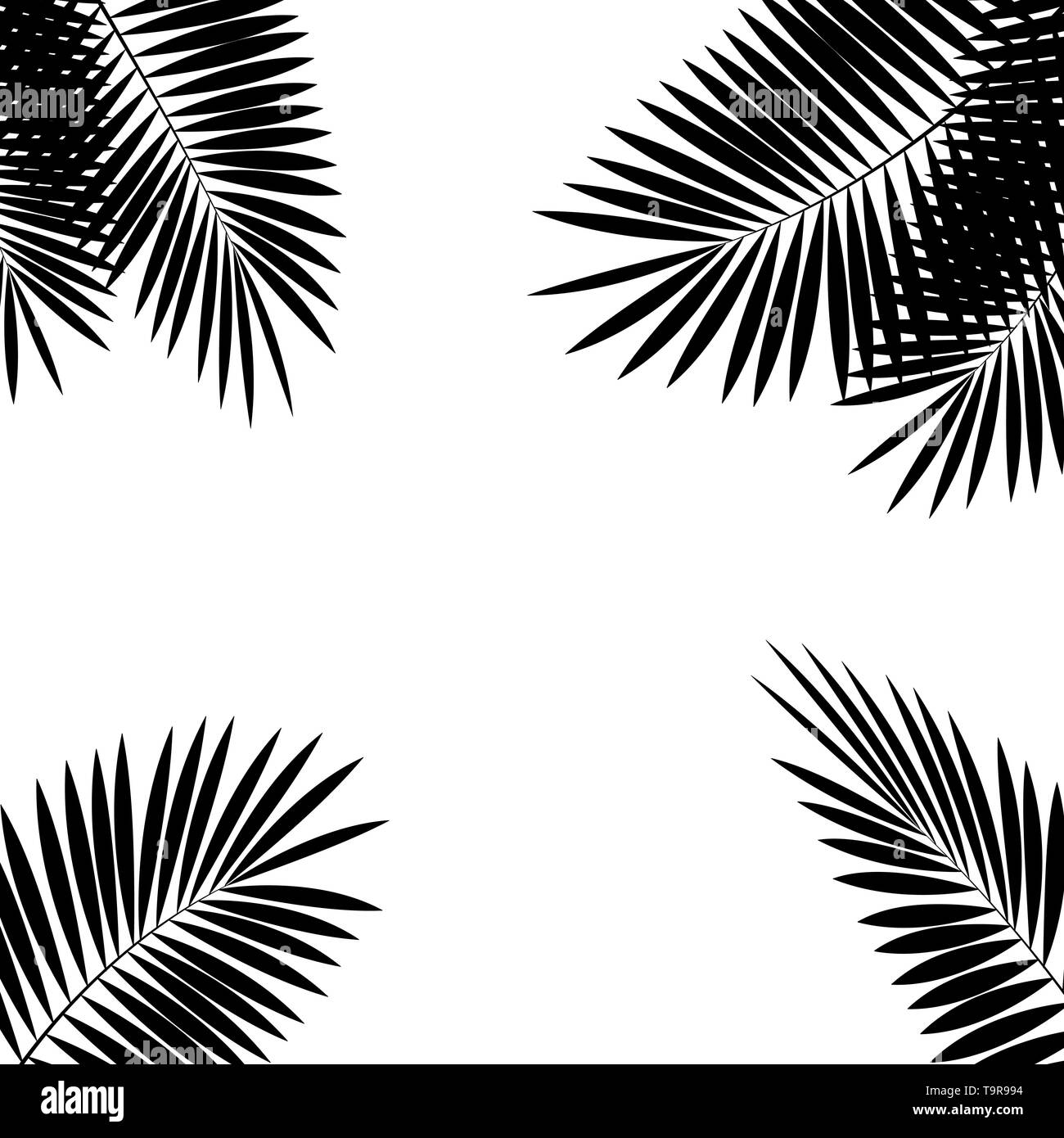 Palm Leaf Vector Hintergrund Illustration Stock Vektor