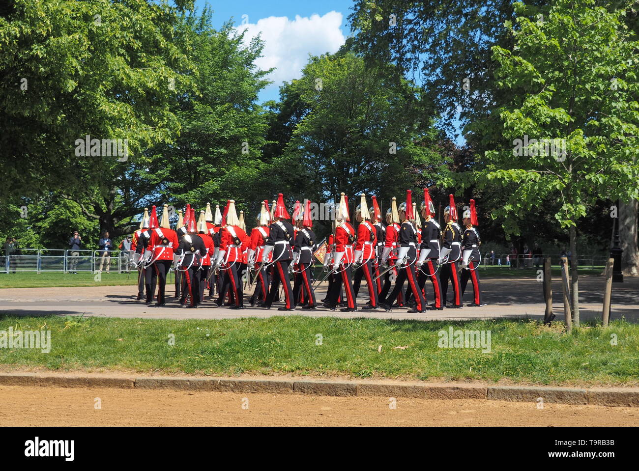 London, England, Großbritannien - Mai 12, 2019: 94. jährliche Parade der Kombinierten Kavallerie Alte Kameraden Association im Hyde Park London Stockfoto